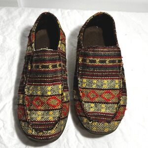 Woven Loafers Aztec Print Slip On Comfort Casual‎ Shoes